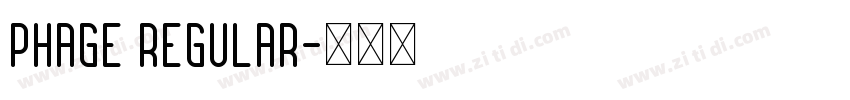 Phage Regular字体转换